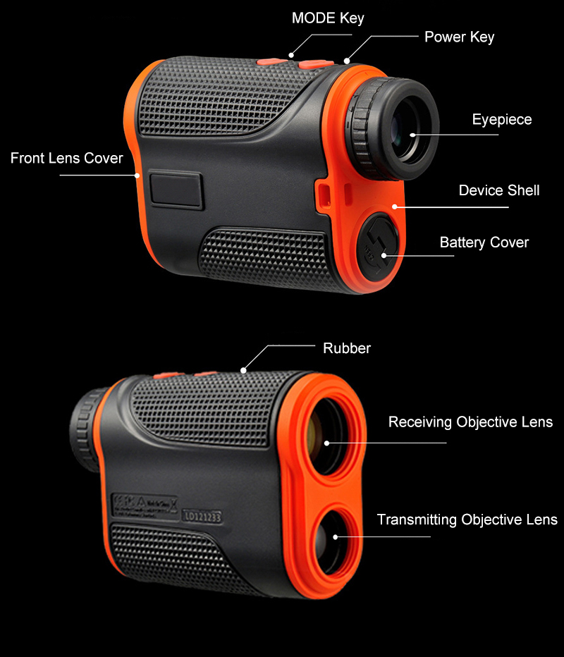 850 yards golf / hunting laser rangefinder details