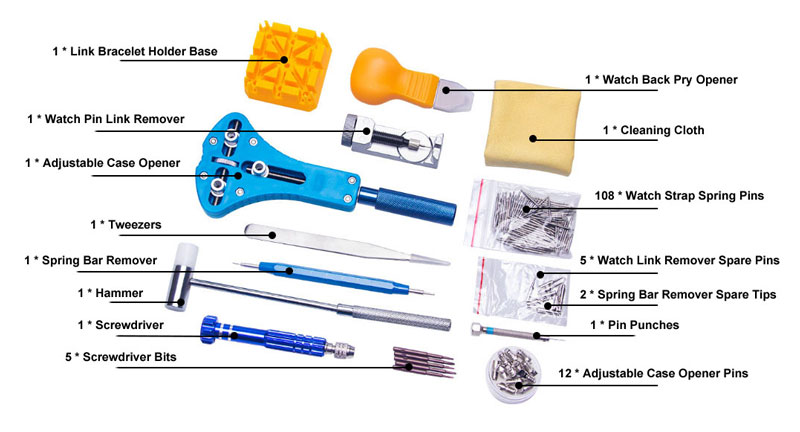 143PCS Watch Repair Tool Kit Details