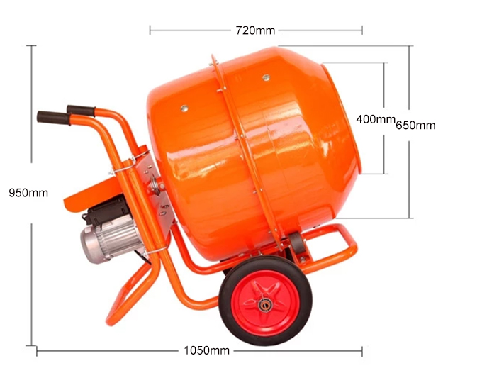 240L mini electric concrete mixer dimension