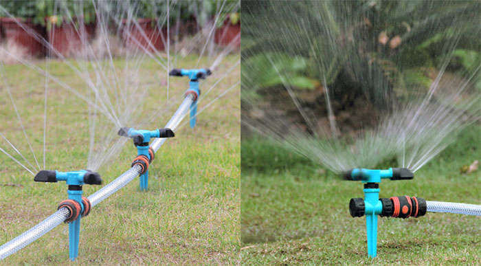 360 Degrees Rotating Spike Lawn Sprinkler Application