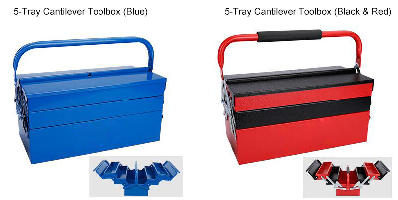5 Tray Metal Cantilever Tool Box