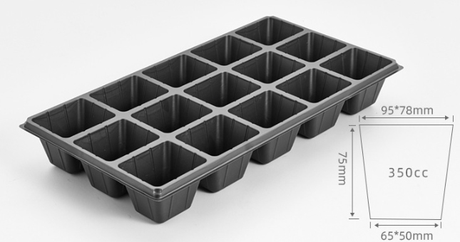 Details of 3x5 plant growing trays