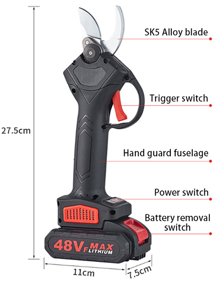 Details of 48v electric pruning shears