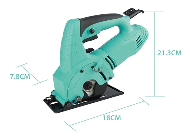 Dimension Drawing of 85mm Electric Circular Saw with Laser, 240V