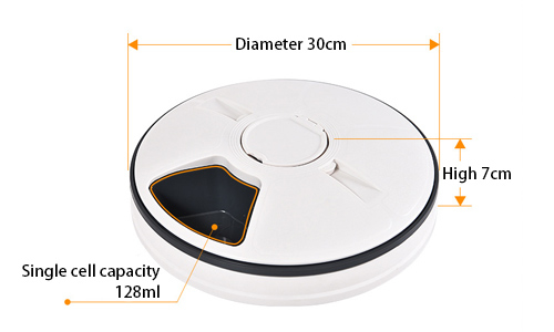 6-Meal Smart Automatic Pet Feeder Dimensions