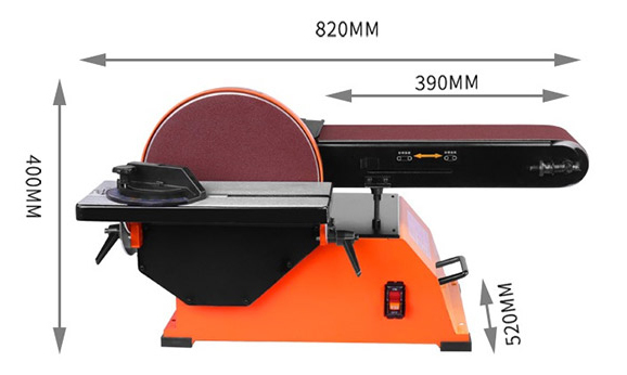 Dimensions of 6 x 48 Inch Belt and 10 Inch Disc Sander