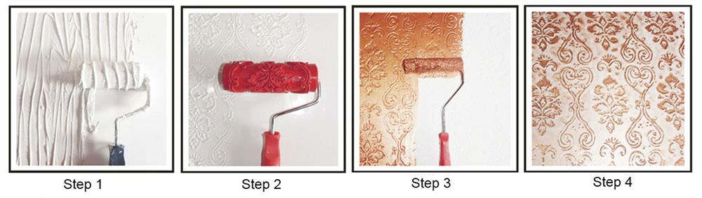 How to use patterned paint roller