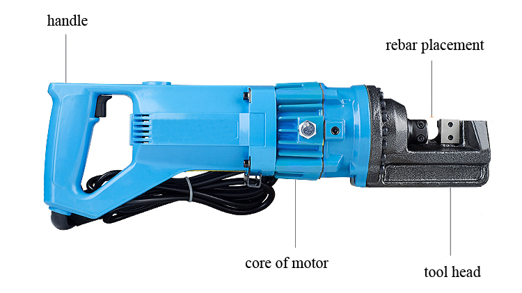 Structure Diagram of Electric Rebar Cutter, 5/8", 1.05kW