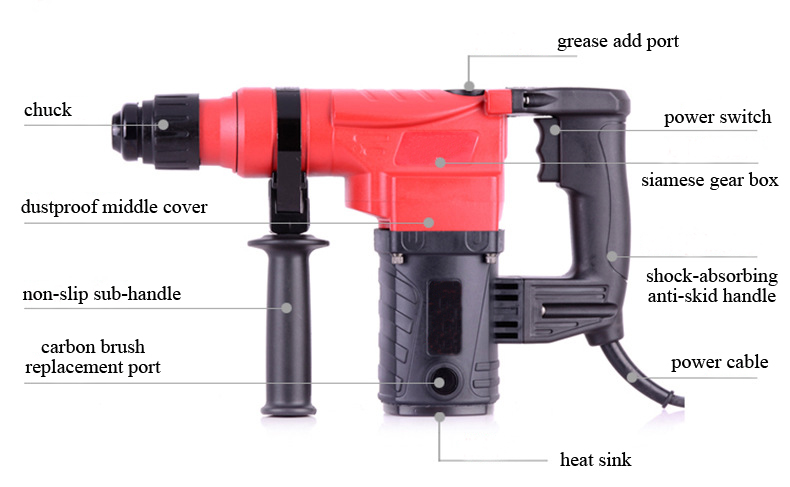 Structure Diagram of Electric Hammer Model 631/633