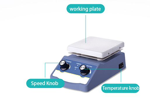 Structure of 1/3/5L Magnetic Stirrer with Hot Plate, 1600 rpm
