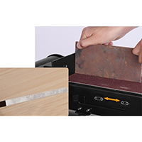 Use Belt and Disc Sander Sanding Iron Plate