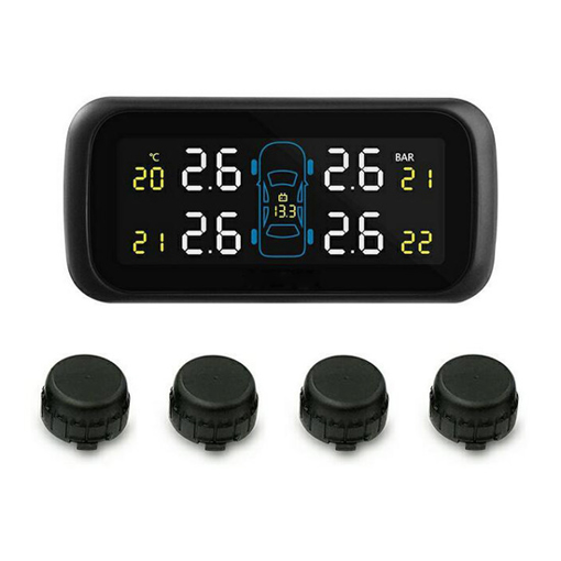 Car TPMS with 4 Wireless Tire Sensors