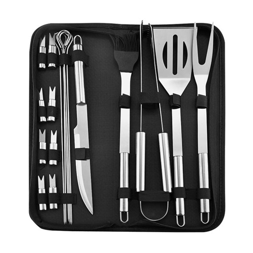 18 Piece Complete BBQ Grill Set with Portable Bag