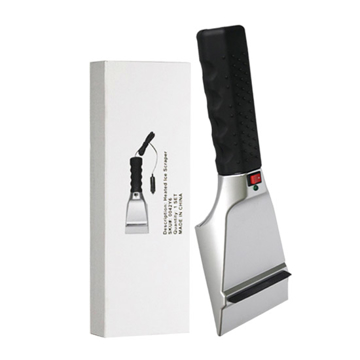 Stainless Steel Ice Scraper With Rubber Edge – Compact Car Windshield Snow Remover - View #6