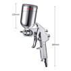 Gravity Feed Air Spray Gun, 400ml, 1.0/1.3/1.5/1.8mm