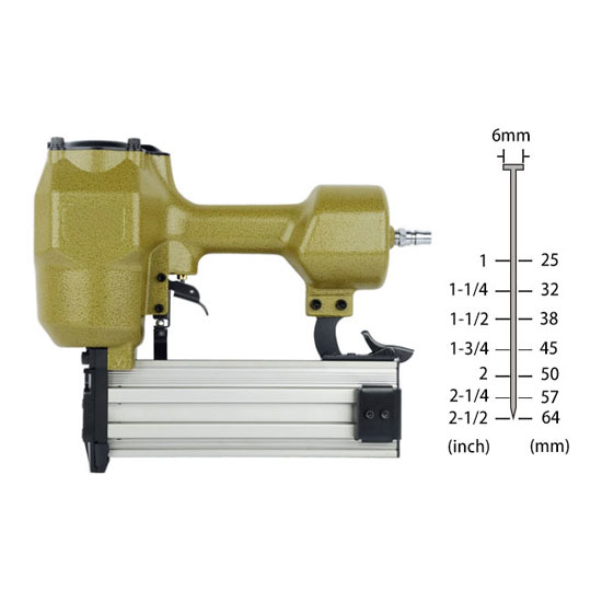 14 Gauge Air Concrete T Nailer, 1" 21/2"