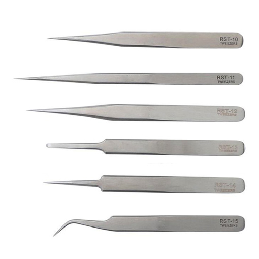 6PCS Precision Tweezers Set for Electronics