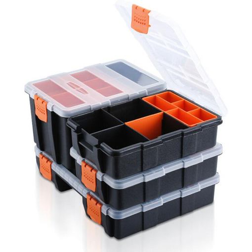 4PCS Plastic Small Parts Organizer Box Set