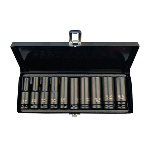 10-Piece 1/2-in Drive Metric Deep Impact Socket Set