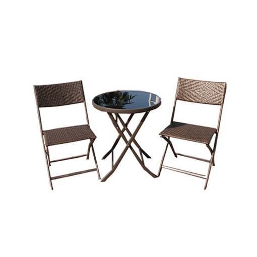 3 Piece Folding Patio Garden Outdoor Table and Chairs