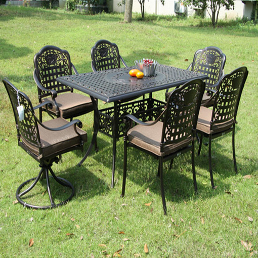 7 Piece Aluminium Patio Dining Sets for Outdoor