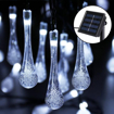 20 ft. 30 LED Outdoor Solar Water Drop String Lights