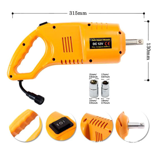 Portable 12V Impact Wrench for Car Tires