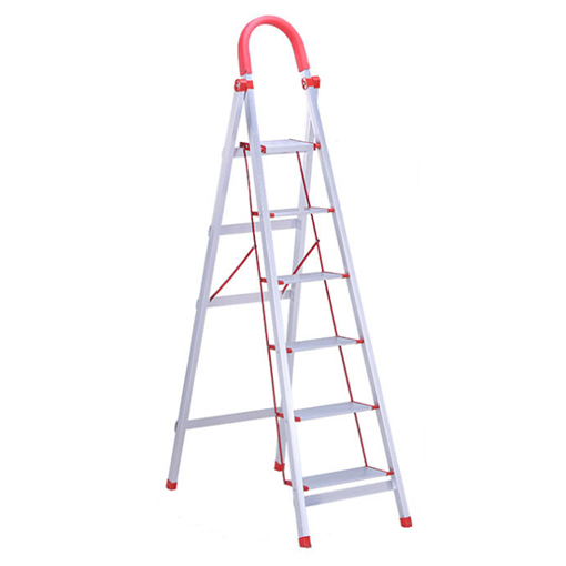 6 Steps Folding Aluminium Ladder with Platform