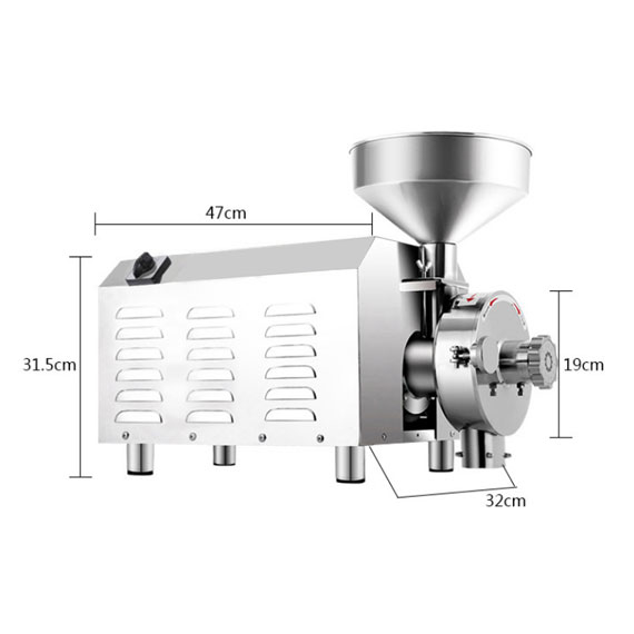 Commercial Electric Grain Mill, 3.6kW, 6080kg/h, 110v/240v