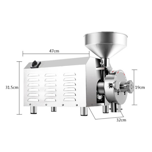 Commercial Electric Grain Mill, 3.6kW, 6080kg/h, 110v/240v