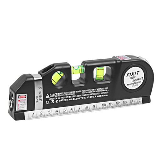 Laser Spirit Level with Metric Ruler, 8ft Tape Measure