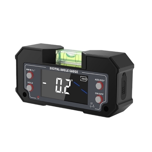 Mini Digital Inclinometer with Level Bubble, Single/Dual Axis