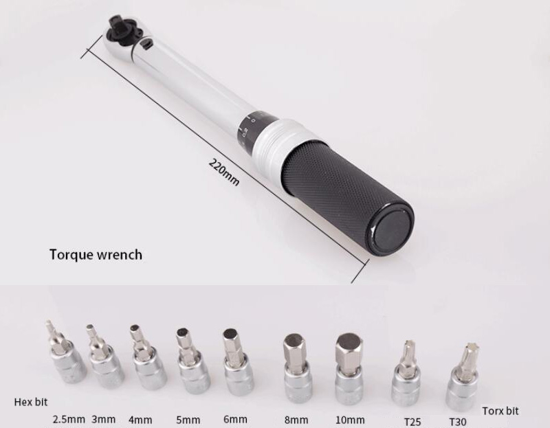 1/4" 1-25Nm Small Torque Wrench Set Sizes