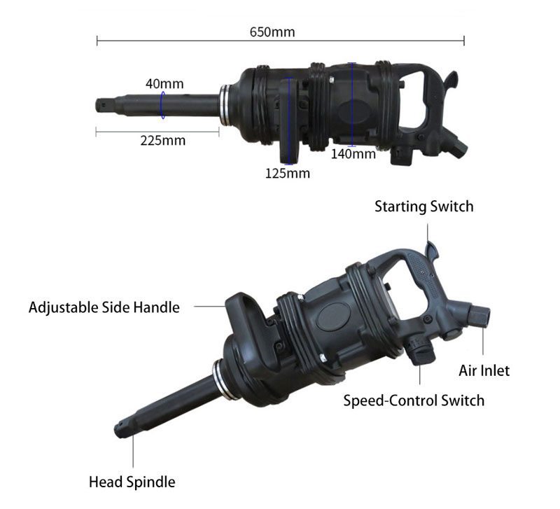 1 inch Air Impact Wrench 2400 ft/lb Details