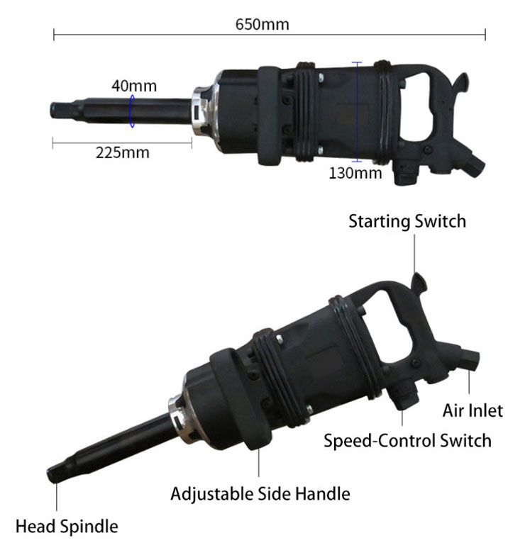 1 inch Air Impact Wrench 4100 ft/lb Details