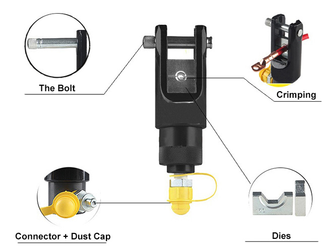 10 ton/ 16 ton Hydraulic Crimper Head Details