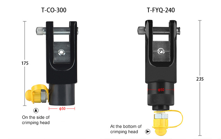 10 Ton 16 Ton Hydraulic Crimper Head Dimensions