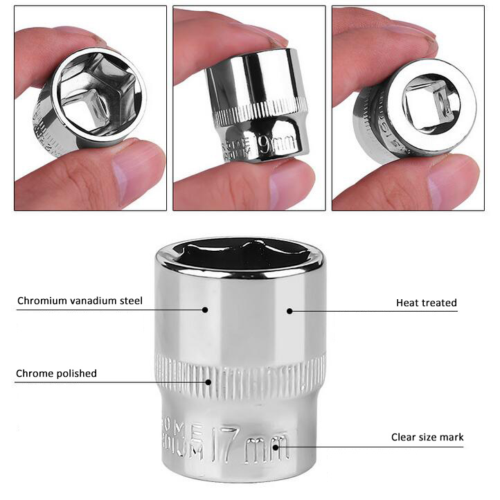 3/8-inch 10mm 6-point metric socket details