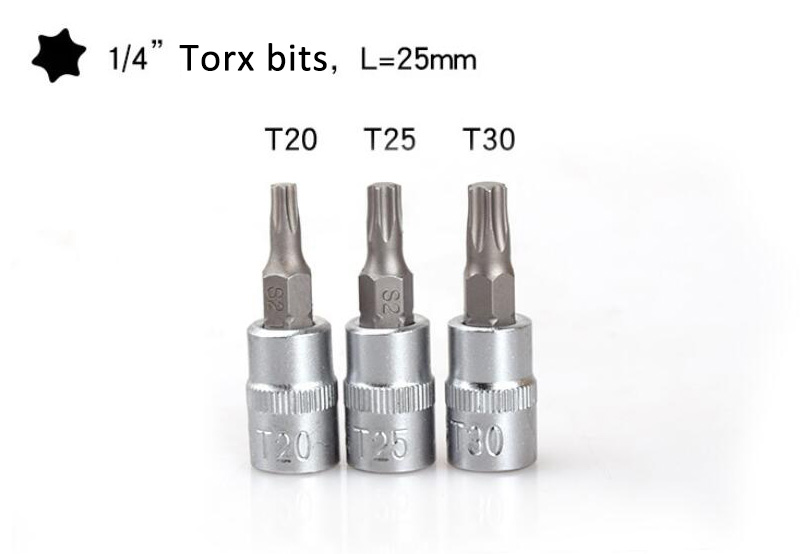 11pcs 1/4 Inch Torque Wrench Set Torx Bits