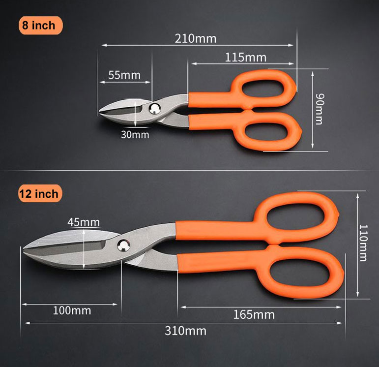 12 inch Tin Snips Size