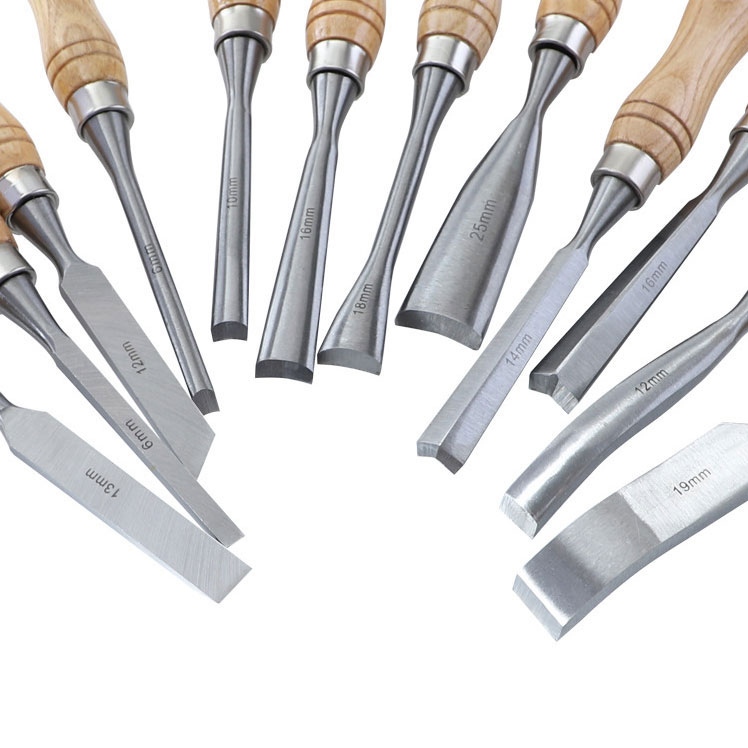 12 pcs Wood Carving Chisel Set Size