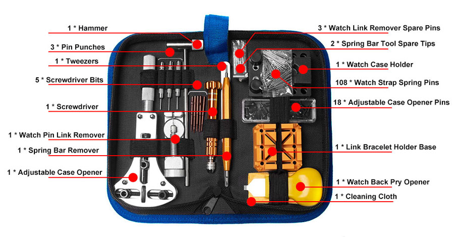 149PCS Watch Repair Tool Kit Details