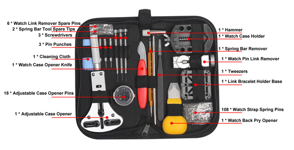 151PCS  Watch Repair Tool Kit Details