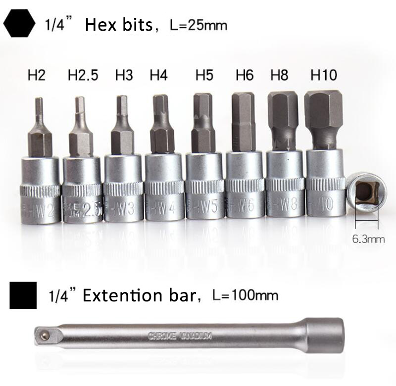 15 Pieces 2-24Nm Torque Wrench Set Bits