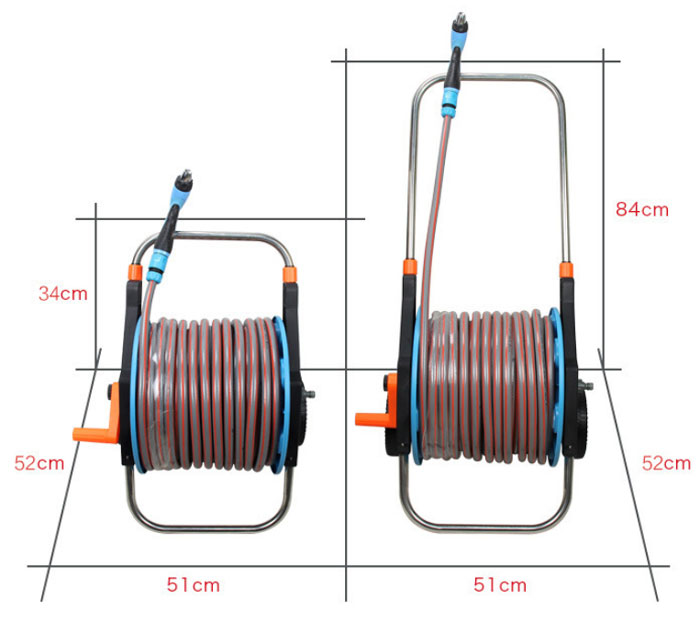 165 ft. Garden Hose Reel Cart Dimensions