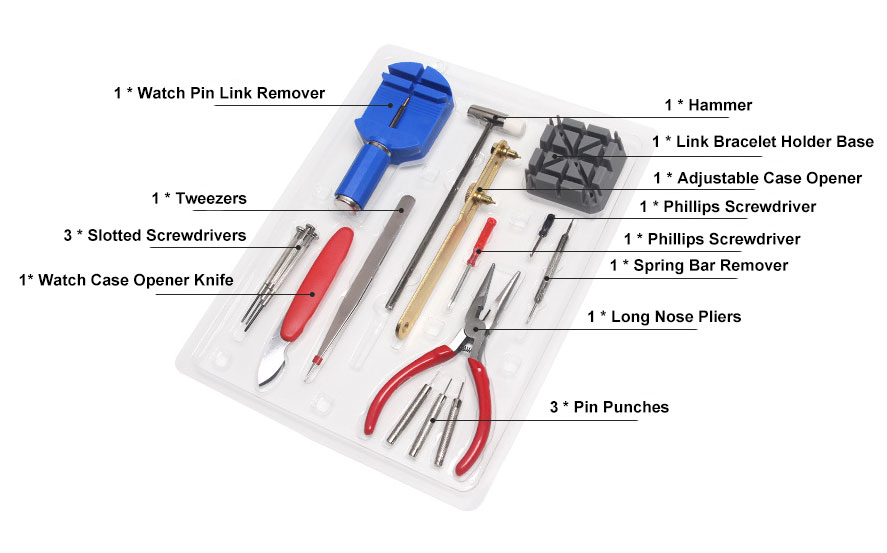 16PCS Watch Repair Tool Kit Details