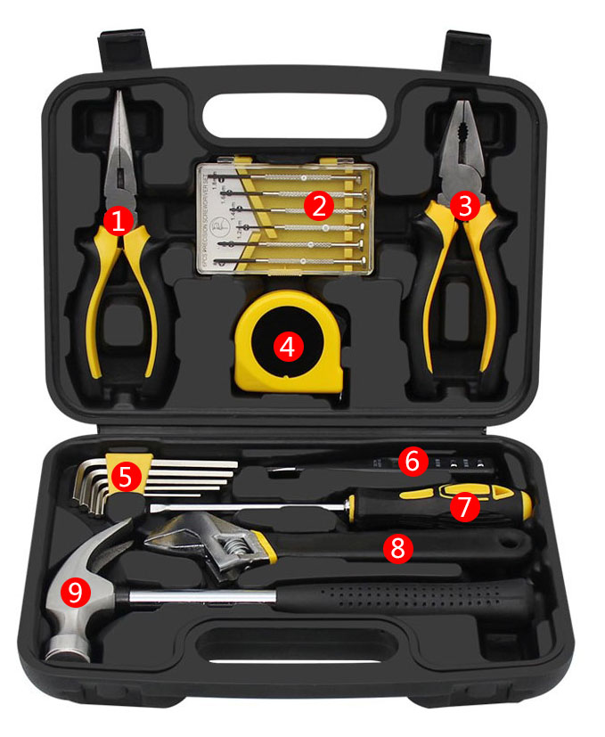 18-Piece Household Hand Tool Set Details