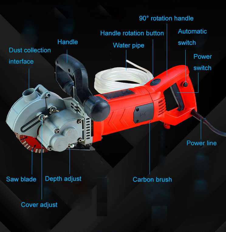 1900w wall chaser grooving machine details