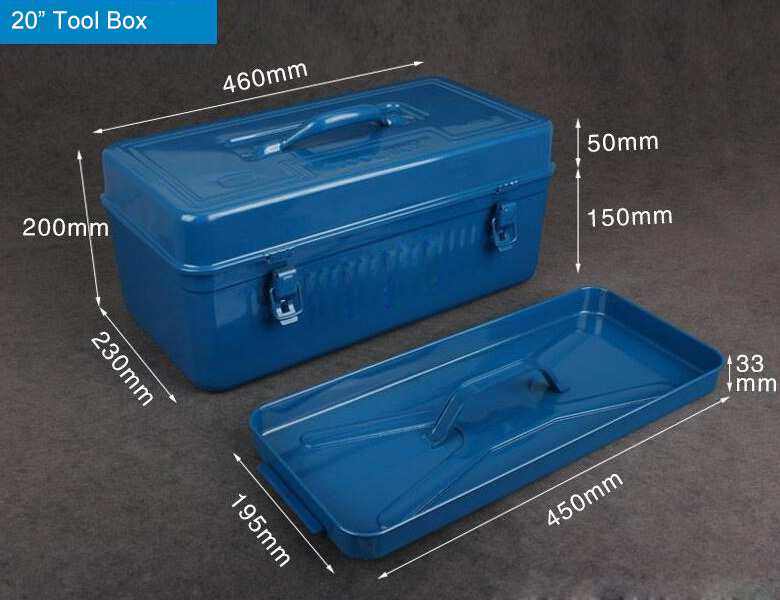 20 inch Metal Portable Tool Box Size