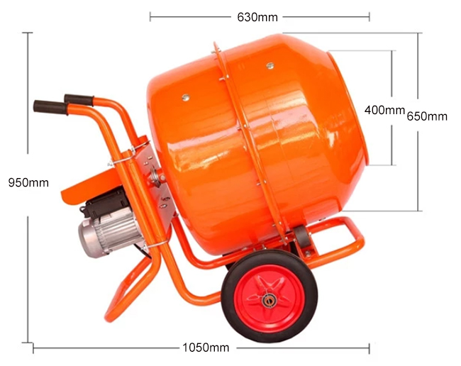 200l concrete mixer dimension